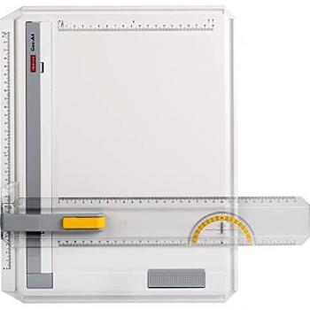 Placa de Dibujo GEO-Board A4, Plástico Resistente, Incluye Regla Triangular Gratis, Color Blanco