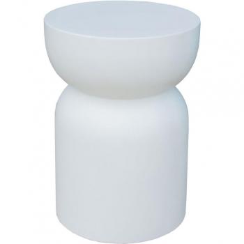 Taburete Bacoli Blanco Cemento 33 x 33 x 46 cm