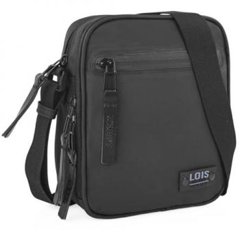 Bandolera Ajustable para Hombre de Lona Lois - Bolso Pequeño Casual Negro 317220