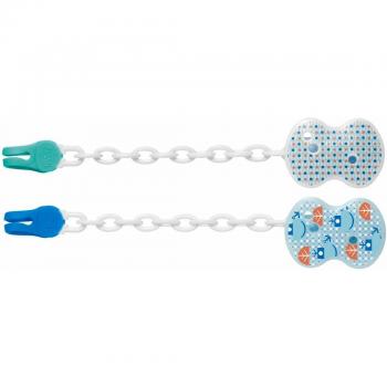 Chicco 00004083000000 - Clip con cadena para chupete, modelos surtidos,