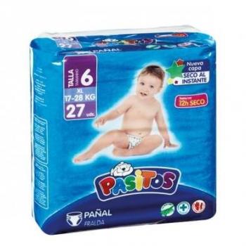 Pañal Pasitos Talla 6 (17-28 kg) Paquete de 27 unidades