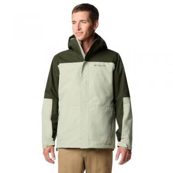 Chaqueta impermeable insulada Columbia Hikebound II Interchange verde para hombre, tamaño M, 3 en 1, diseño intercambiable