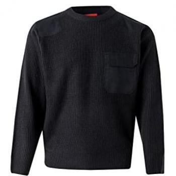 Jersey de Punto Grueso Cuello Redondo Velilla Azul Marino Talla S