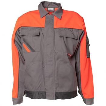 Planam 2410046 - Chaqueta bund visline v1, tamaño 46, zinc/naranja/pizarra