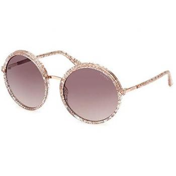 Guess® GU7887 Round Beige Sunglasses for Women, Elegant Finishes, Size 57 MM