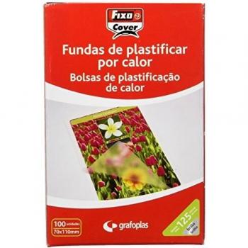 Fixo 1021600 - Caja de 100 fundas para plastificar, transparente, 70 x 110 mm