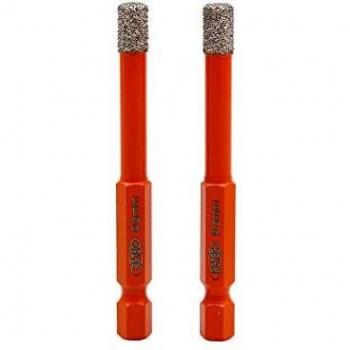 BGTEC Brocas de Diamante en Seco con Vástago Hexagonal de Cambio Rápido para Baldosas de Porcelana, Mármol, Cerámica, Ladrillo, 2 piezas de Diámetro 6 mm