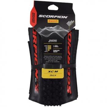 Cubierta Pirelli Scorpion™ XC M Colour Edition Tubeless 29'' x 2.4 roja y negra, tamaño 29x2.40 (60-622), diseño multicolor, ideal para MTB