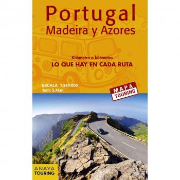 Mapa de carreteras de Portugal, Madeira y Azores 1:340.000 - - Anaya Touring Club