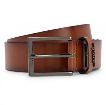 Cole Ant Men's Medium Brown Leather Belt with Pin Buckle - 105 cm