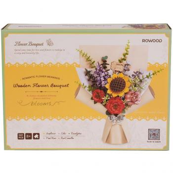 3D Wooden Flower Bouquet Puzzle Craft Kit