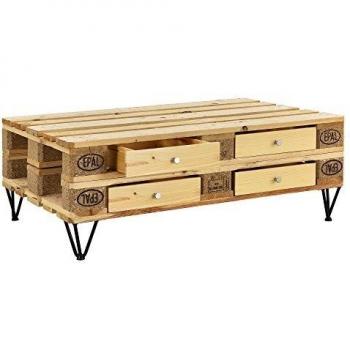 Set de 4 Cajones para Europalé - Adaptables y con apariencia de madera (9,5cm x 37,5cm x 44,5cm) - MDF
