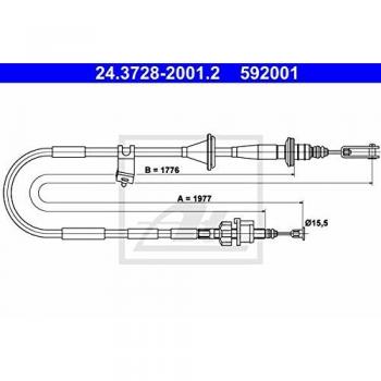 Cable de embrague ATE 24.3728-2001.2