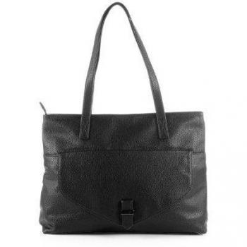ESPRIT im Materialmix 044EA1O013 - Bolso de mano para mujer, color negro, talla 39x30x13 cm