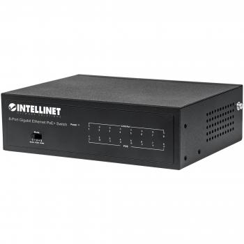 Intellinet 8-Port Gigabit Ethernet PoE+ Switch, IEEE 802.3at/af Power over Ethernet