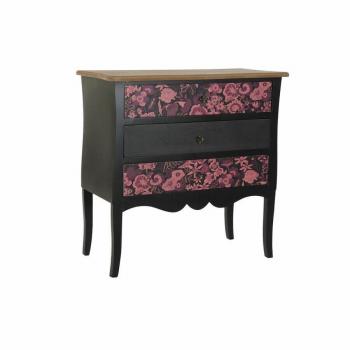 Aparador DKD Home Decor Negro 76 x 39 x 75,5 cm Rosa Marrón Madera MDF
