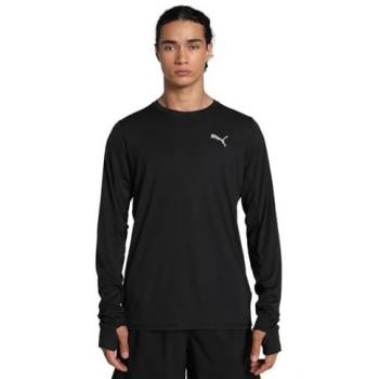 Camiseta de Manga Larga Puma Run Favourite para Hombre Color Negro