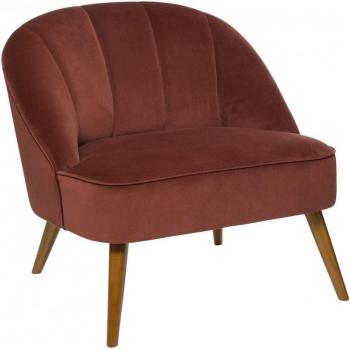 Sillón Naova de Terciopelo Terracota Atmosphera - Contrachapado Pu/madera 72x71x78