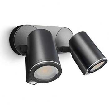 Steinel Luminaria LED Spot DUO con Sensor de Movimiento 15W Negro ST058647