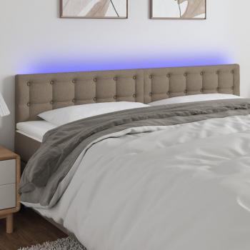 Cabecera Led Tortorora 180x5x78/88 cm en Tela Gris Taupe