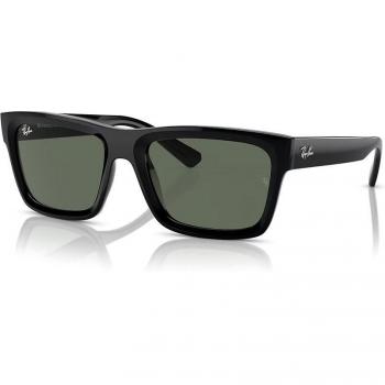 Ray-Ban RB4396 Warren Bio-Based Sunglasses - Polished Black & Dark Green - O/S