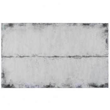 Cuadro Lienzo Abstracto Pintado a Mano Blanco y Negro 150 x 90 cm