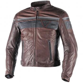 Dainese-BLACKJACK Chaqueta de piel , Marrón oscuro/Negro/Negro, Talla 52