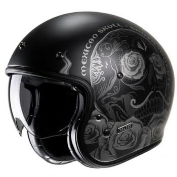 Casco Jet HJC V31 Desto Retro Negro-Gris Talla L