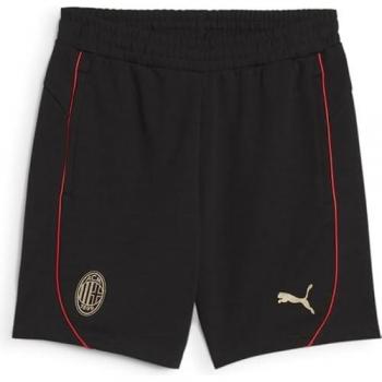 Pantalones Cortos Puma AC Milan Casuals 2024/25 con Bolsillos - Negro - Hombre - Sostenible