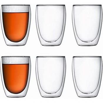 Bodum PAVINA Double Walled Thermo Glasses, 0.36 L, 12 oz, Pack of 6