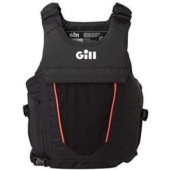 Gill Race Syncro 50N Kayak Dinghy Sailing PFD Buoyancy Aid para Deportes acuáticos - Negro Naranja - Estiramiento fácil - Unisex