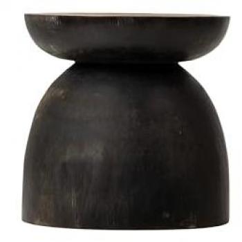 Mesa Auxiliar Elegante de Madera Natural Negra 50x50x45 cm - Alta Calidad