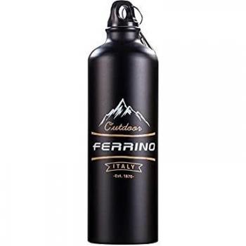 Ferrino ALU Drink 0,75 LT Pure Black Botella, Unisex Adulto, Multicolor, Talla Única