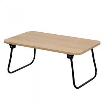 Mesa Plegable Multiusos Max Home de Madera y Acero, 53x30x22 cm, Bandeja para Cama y Sofá, Estilo Industrial