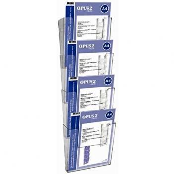 OPUS 2 350103 - Soporte de pared para documentos, 4 unidades, A4 Vertical