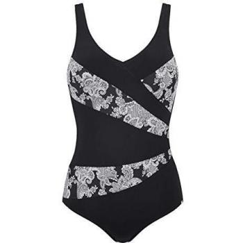 Triumph Marrakech Garden Charm Elegance OW - Bañador para mujer - Estampado - Inserciones asimétricas Combinación Negro 110C