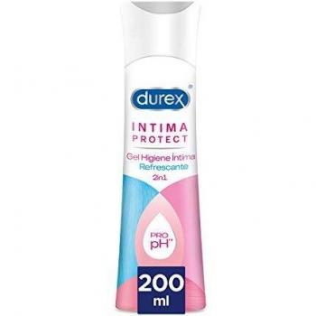 Durex Íntima Protect Gel Higiene Íntima Refrescante 2In1, Fórmula Pro-Ph, Hipoalergénico Y Libre De Colorantes Artificiales - 200 ml