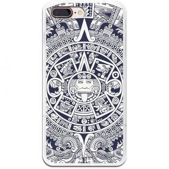 Funda Gel para iPhone 7 Plus - 8 Plus, Carcasa TPU Flexible fabricada con la mejor Silicona, protege y se adapta a la perfección a tu Smartphone y con nuestro exclusivo diseño German Tech® - Calendario Azteca.
