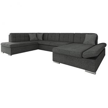 Sofá rinconero Comfivo 149, con función de descanso y caja de ropa de cama, dimensiones 345x205x76cm
