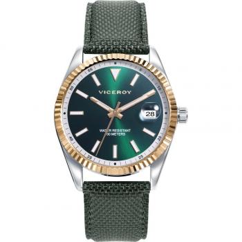Reloj Viceroy Hombre Chic 42437-67 Analógico Cuarzo Acero Verde Nylon
