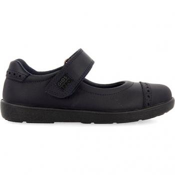 Zapatos Colegiales de Piel en Azul Marino - Gioseppo, Merceditas de niña de piel con puntera reforzada y lavables
