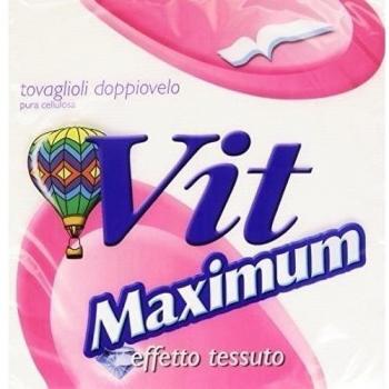 Vit - Maximum, servilletas doppiovelo, Celulosa Pura, 37 x 38 cm - 30 piezas