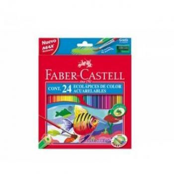 Faber-Castell 120224 - Lápices de colores acuarelables, caja de 24 colores