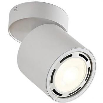 Foco empotrado 'Mabel' moderno en blanco de aluminio, móvil, 1 llama GU10