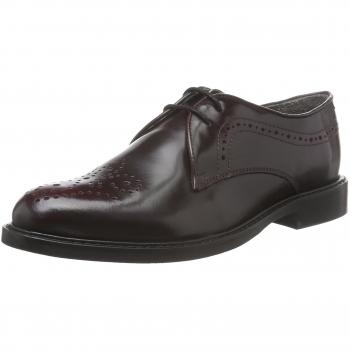 Hudson London Magee Hi Shine, Zapatos de Cordones Brogue para Mujer, Burdeos, 39 EU