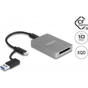 Lector de tarjetas USB Type-C en carcasa de aluminio para CFexpress o XQD - Delock 91008