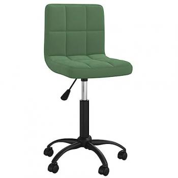 Silla de oficina giratoria de terciopelo verde oscuro con características ajustables, diseño confortante, ideal para escritorio y estudio