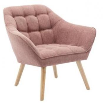 Sillón de Tela Rosa Jaspeado Caserta