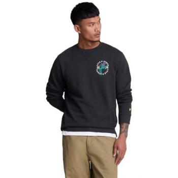 Lyle & Scott Men's XXL Navy Thistle Flora Printed Crew Neck Sweatshirt
