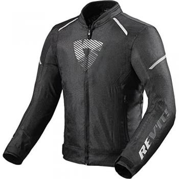 Chaqueta Textil de Moto para Hombre Revit Sprint H2O - Negro Blanco, Talla M